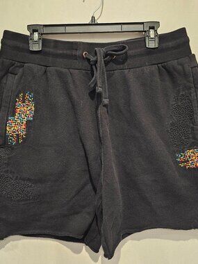 Cookies Anthem Fleece Shorts Men's Black Embroidered W34 Casual Streetwear